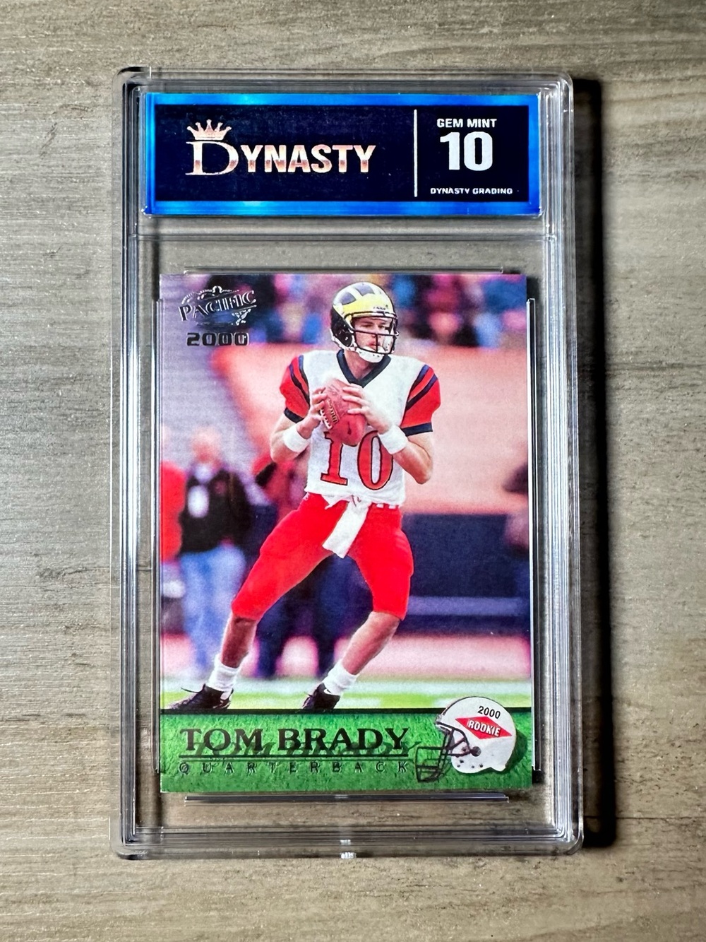 Tom Brady Rookie 2000 Pacific #403 Gem Mint 10 Novelty Card.